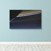 Earth Saturn Poster Canvas Afdruk (Insitu (Houten vloer))