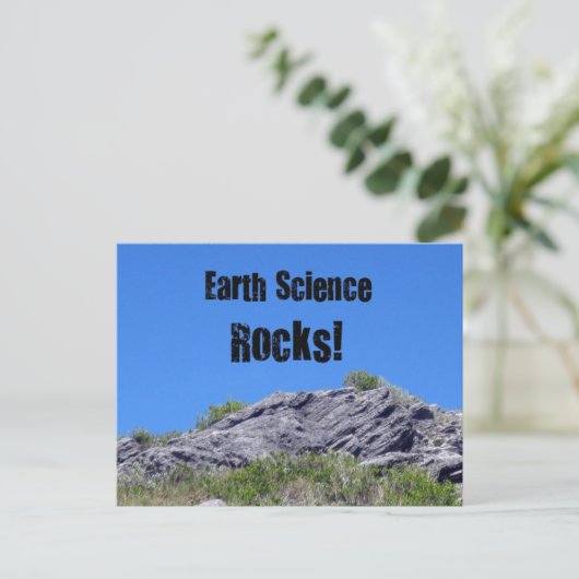 Earth Science Rocks. Briefkaart (Staand voorkant)