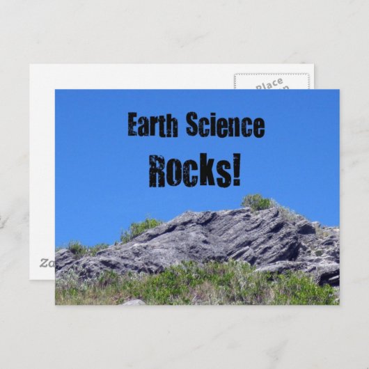 Earth Science Rocks. Briefkaart (Voorkant / Achterkant)