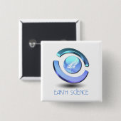 Earth Science Square Pin Vierkante Button 5,1 Cm (Voorkant /achterkant)