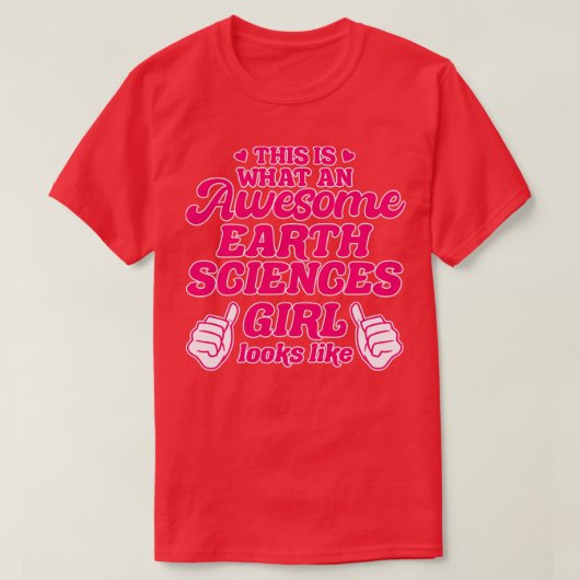 Earth Sciences Girl T-shirt (Design voorkant)