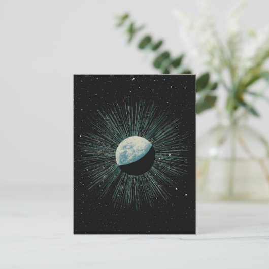 Earth Shine Briefkaart (Staand voorkant)