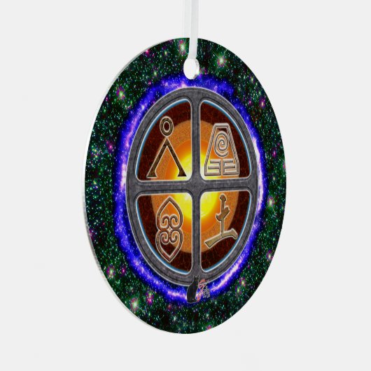 Earth Signs Keramisch Ornament (Voorkant Rechts)