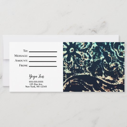 Earth Sitting Buddha Elegant Zen Cadeaubon Kaart (Achterkant)