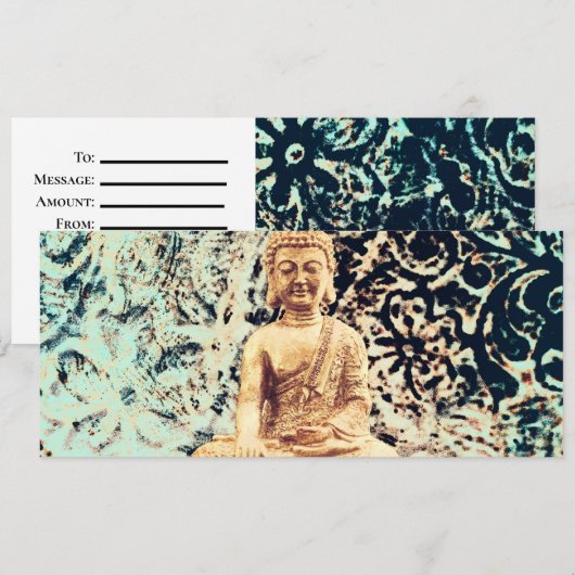 Earth Sitting Buddha Elegant Zen Cadeaubon Kaart (Voorkant / Achterkant)