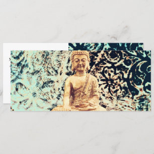 Earth Sitting Buddha Elegant Zen Gift Certificate Kaart