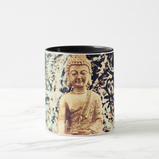 Earth Sitting Buddha Elegant Zen Verlichting Mok (Midden)