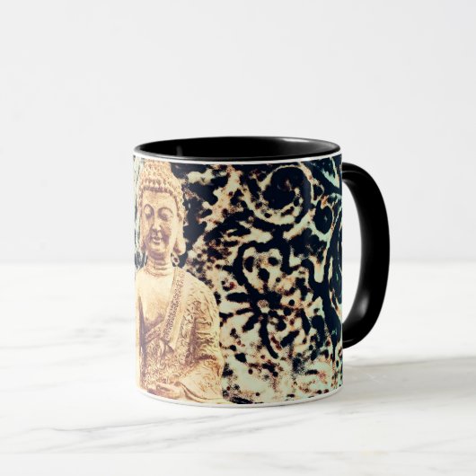 Earth Sitting Buddha Elegant Zen Verlichting Mok (Voorkant rechts)