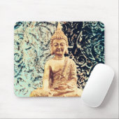 Earth Sitting Buddha Elegant Zen Verlichting Muismat (Met muis)