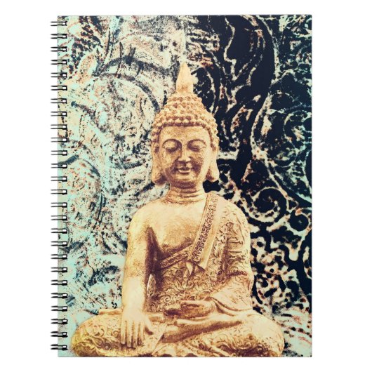 Earth Sitting Buddha Elegant Zen Verlichting Notitieboek (Voorkant)
