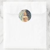 Earth Sitting Buddha Elegant Zen Verlichting Ronde Sticker (Tas)