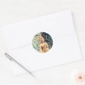 Earth Sitting Buddha Elegant Zen Verlichting Ronde Sticker (Envelop)
