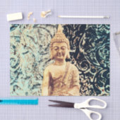 Earth Sitting Buddha Elegant Zen Verlichting Tissuepapier (Craft)