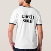Earth Soul Minimalist Aesthetic Typography Graphic T-shirt (Achterkant)