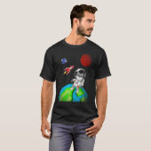 Earth Space Forest Animal Rocket Astronaut Raccoon T-shirt (Voorkant volledig)