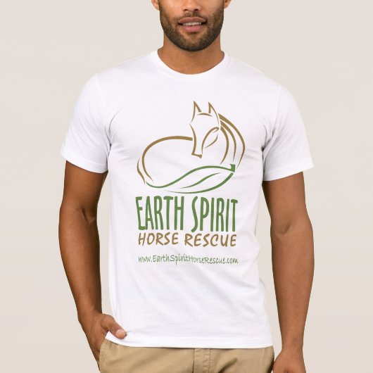 Earth Spirit Horse Rescue Inc. T-shirt (Mannen) (Voorkant)