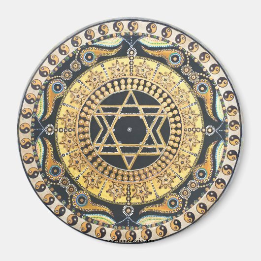 Earth Star Chakra Mandala Magneet (Voorkant)