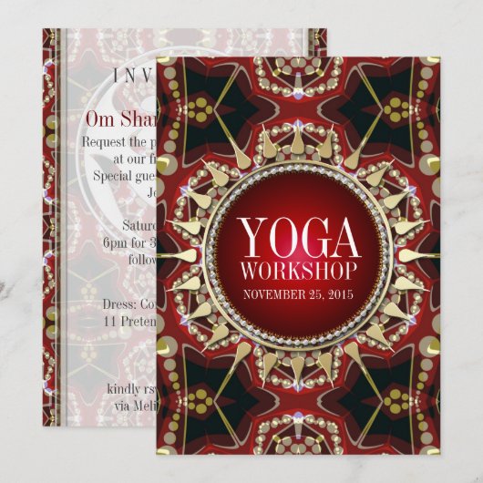 Earth Sun Shine Yoga Workshop Uitnodiging (Voorkant / Achterkant)