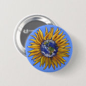 Earth Sunflower Button (Voorkant /achterkant)
