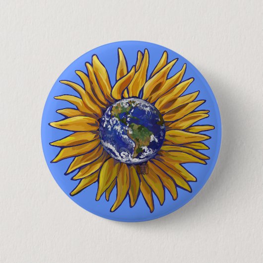 Earth Sunflower Button (Voorkant)
