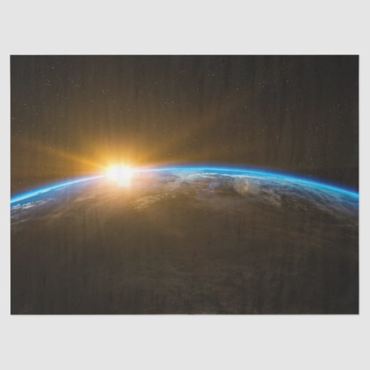 Earth Sunrise Space 14 — Weefpapier voor ontkoppel Tissuepapier (Voorkant)