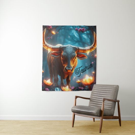 Earth Taurus Wall Tapestry Wandkleed (In situ)