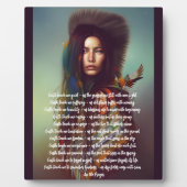 Earth Teach me Prayer Indigene vrouwelijke tablet Fotoplaat (Voorkant)