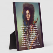 Earth Teach me Prayer Indigene vrouwelijke tablet Fotoplaat (Zijkant)