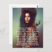 Earth Teach Me Prayer Inheemse vrouw Briefkaart (Voorkant / Achterkant)