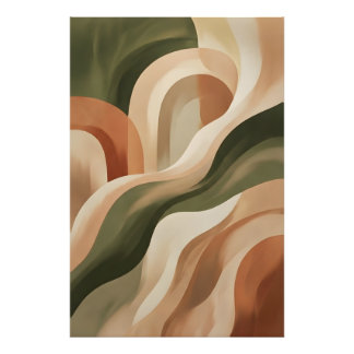 Earth Terracotta Abstract Wall Art Photo Print Foto Afdruk
