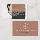 Earth Tone Aangepast fotoagentschap voor onroerend Visitekaartje (Voorkant / Achterkant)