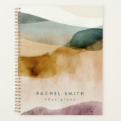 Earth Tone Abstract Beige Esthetisch Gepersonalise Planner (Voorkant)