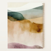Earth Tone Abstract Beige Esthetisch Gepersonalise Planner (Achterkant)