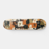 Earth-Tone Abstract met Urban Graffiti Motieven Persoonlijk Skateboard (Horizontaal)