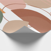 Earth Tone Abstract Pattern Cadeaupapier (Hoek)