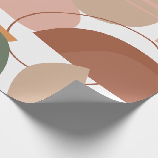 Earth Tone Abstract Pattern Cadeaupapier (Hoek)