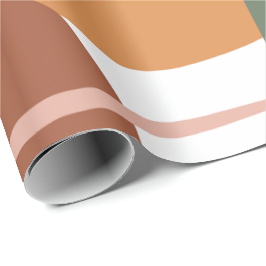 Earth Tone Abstract Pattern Cadeaupapier (Rol Hoek)