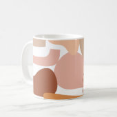 Earth Tone Abstract Pattern Koffiemok (Voorkant links)