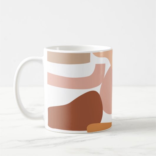 Earth Tone Abstract Pattern Koffiemok (Links)