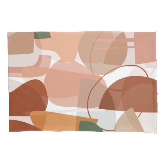 Earth Tone Abstract Pattern Kussensloop (Voorkant)
