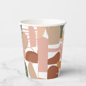 Earth Tone Abstract Pattern Papieren Bekers (Links)