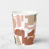 Earth Tone Abstract Pattern Papieren Bekers (Rechts)
