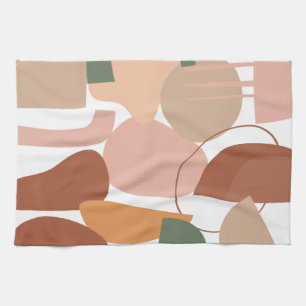 Earth Tone Abstract Pattern Theedoek