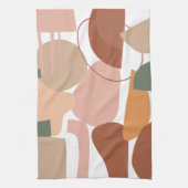 Earth Tone Abstract Pattern Theedoek (Verticaal)