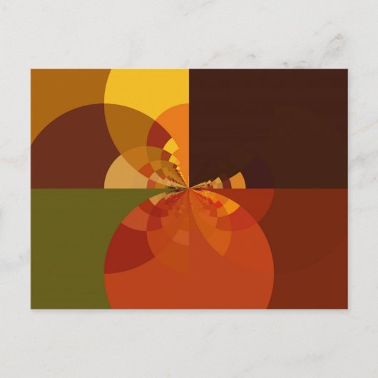 Earth Tone Abstracte Kleurenkunst Print Design Briefkaart (Voorkant)