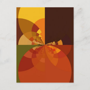 Earth Tone Abstracte Kleurenkunst Print Design Briefkaart