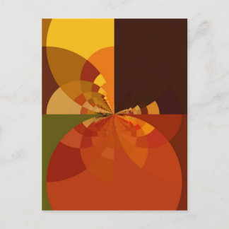 Earth Tone Abstracte Kleurenkunst Print Design Briefkaart