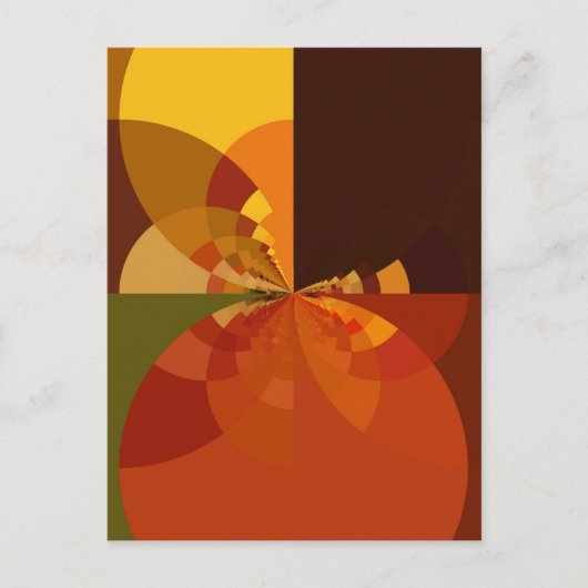 Earth Tone Abstracte Kleurenkunst Print Design Briefkaart (Voorkant)