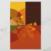 Earth Tone Abstracte Kleurenkunst Print Design Briefpapier (Voorkant)