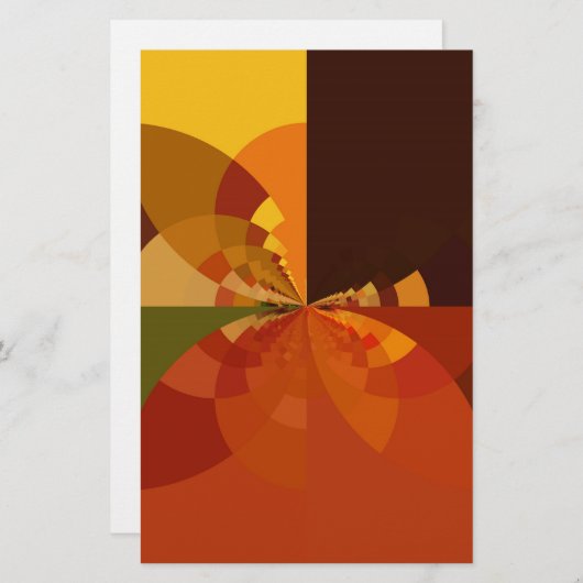 Earth Tone Abstracte Kleurenkunst Print Design Briefpapier (Voorkant / Achterkant)